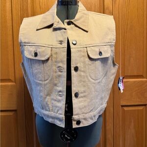 Western Collection Denim Tan Vest